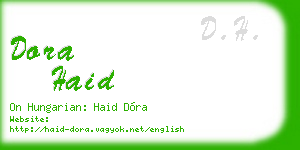 dora haid business card